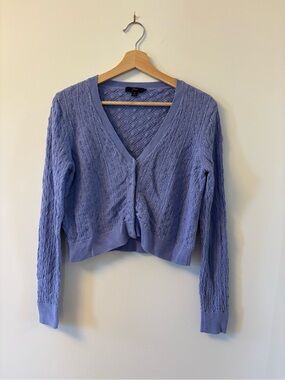 J Crew Lilac V-Neck Knit Cardigan Sweater